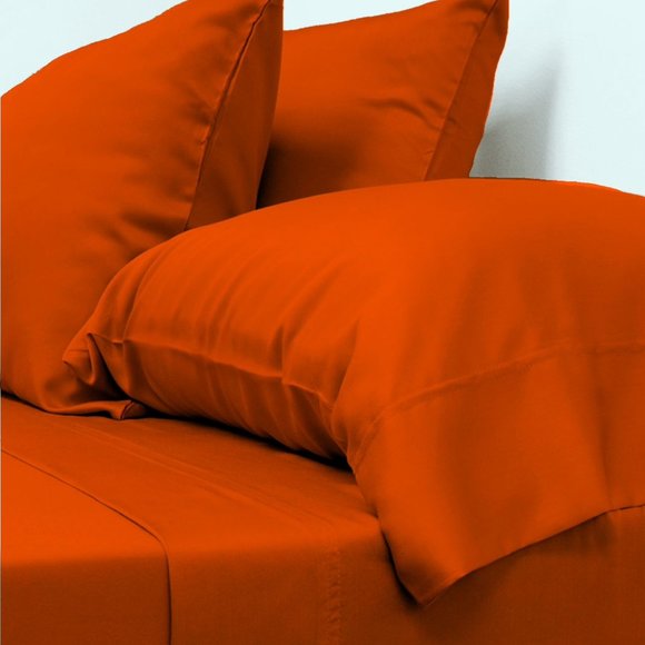 Other - Luxury Bamboo 6 Piece Sheet Set, Autumn Orange